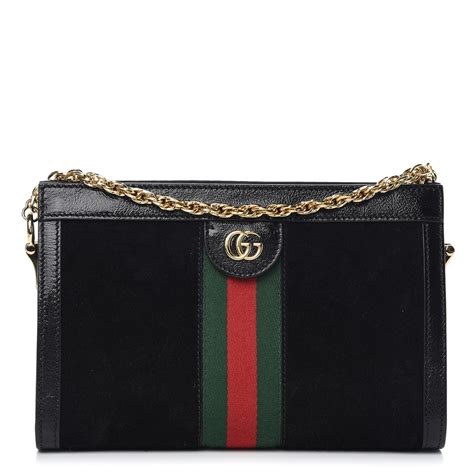 gucci suede bag black|gucci ophidia black suede.